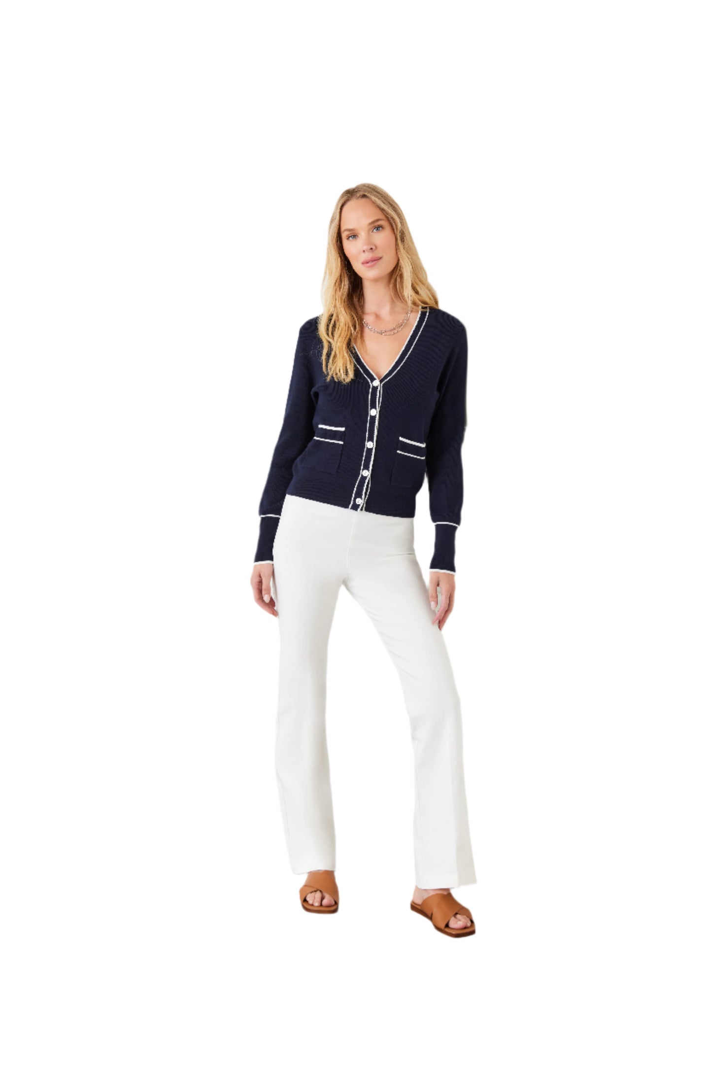 Pintuck Pant - White
