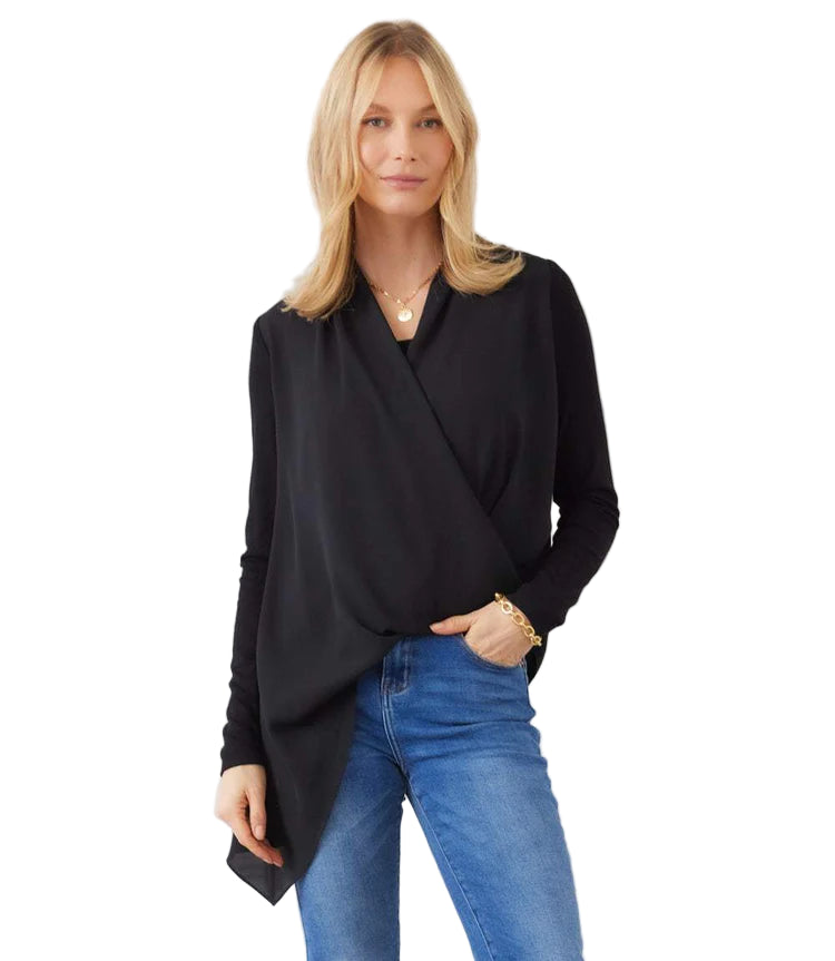Layer Wrap Top - Black