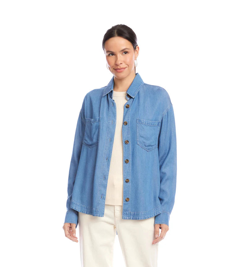 Soft Denim Shirt Jacket
