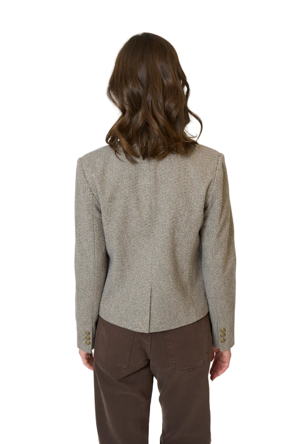 Halsey Mandarin Jacket - Brown