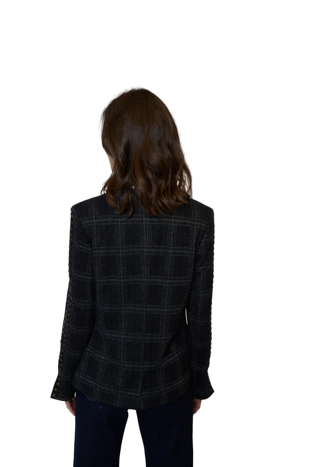 Jay Plaid Studded Jacket