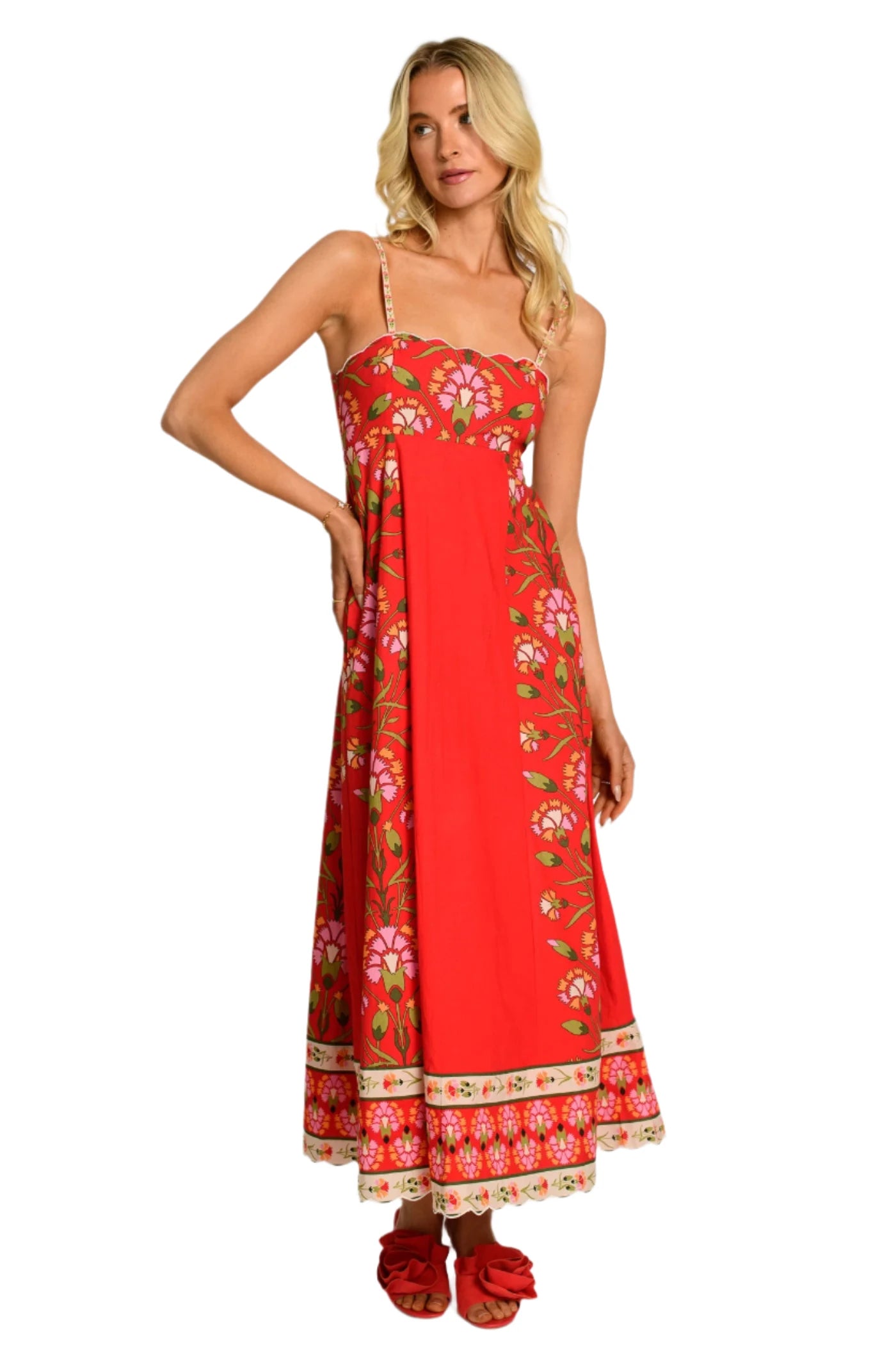 Annalisa Dress - Indian Flower Poppy