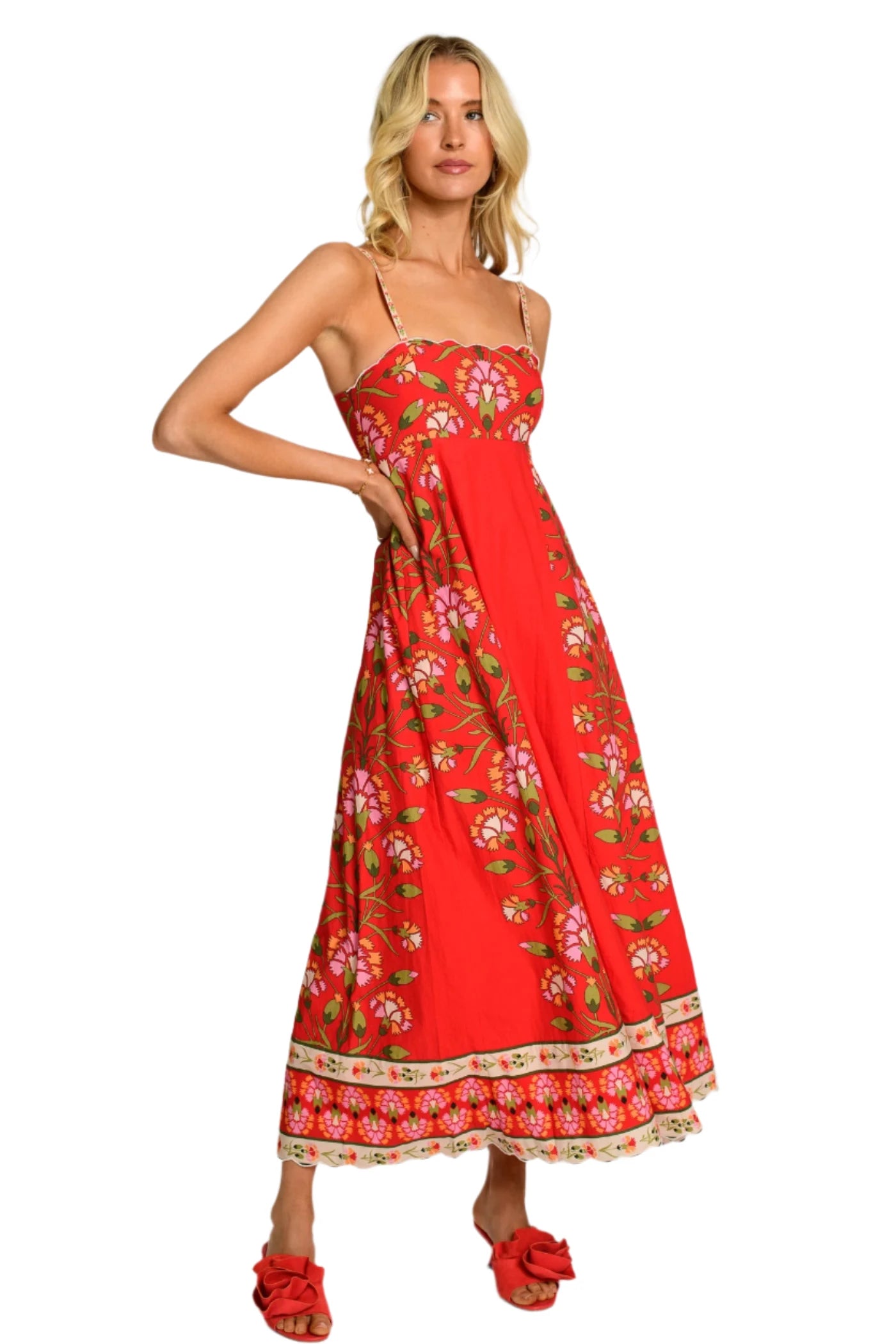 Annalisa Dress - Indian Flower Poppy
