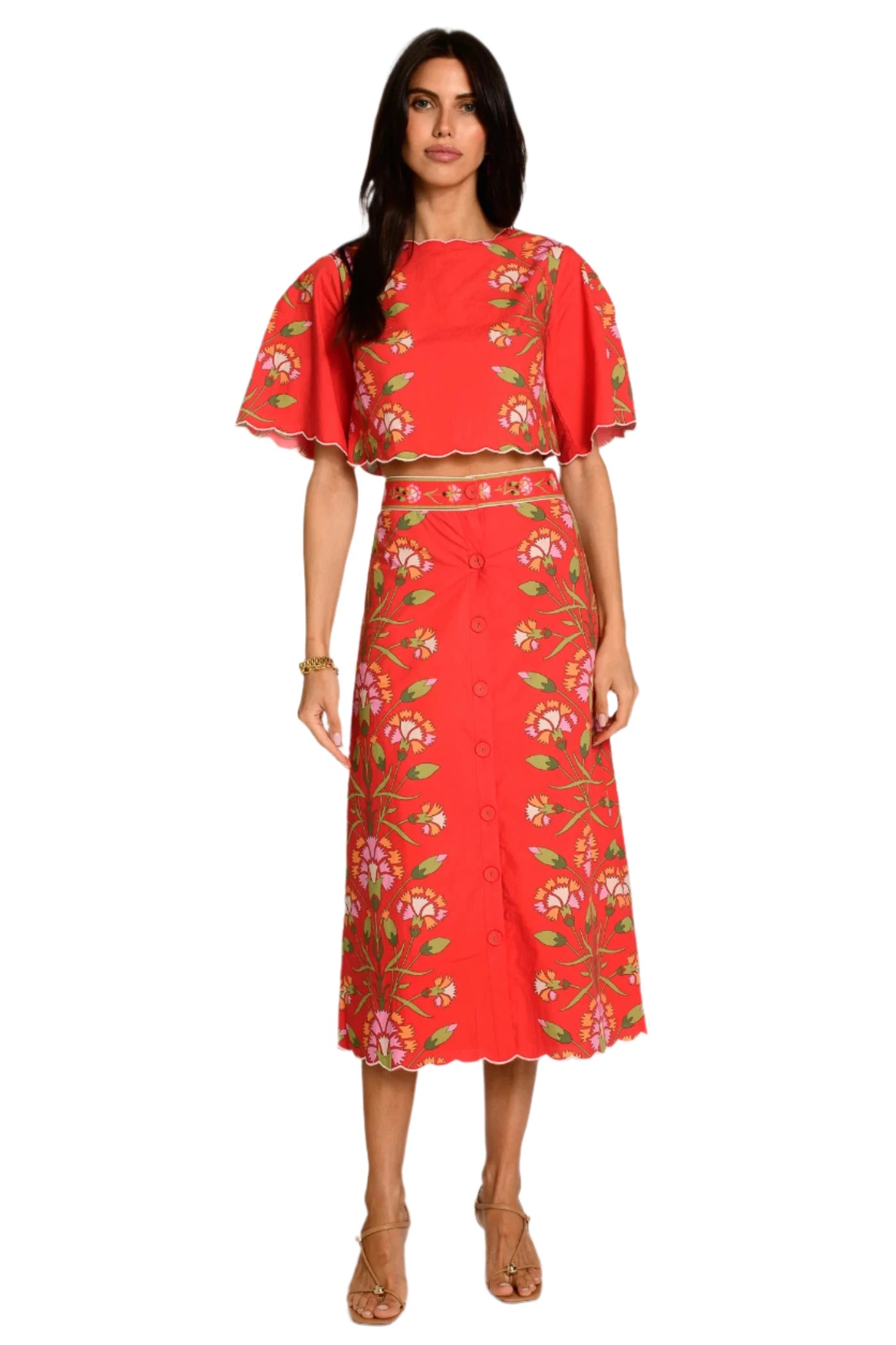 Frannie Skirt - Indian Flower Poppy