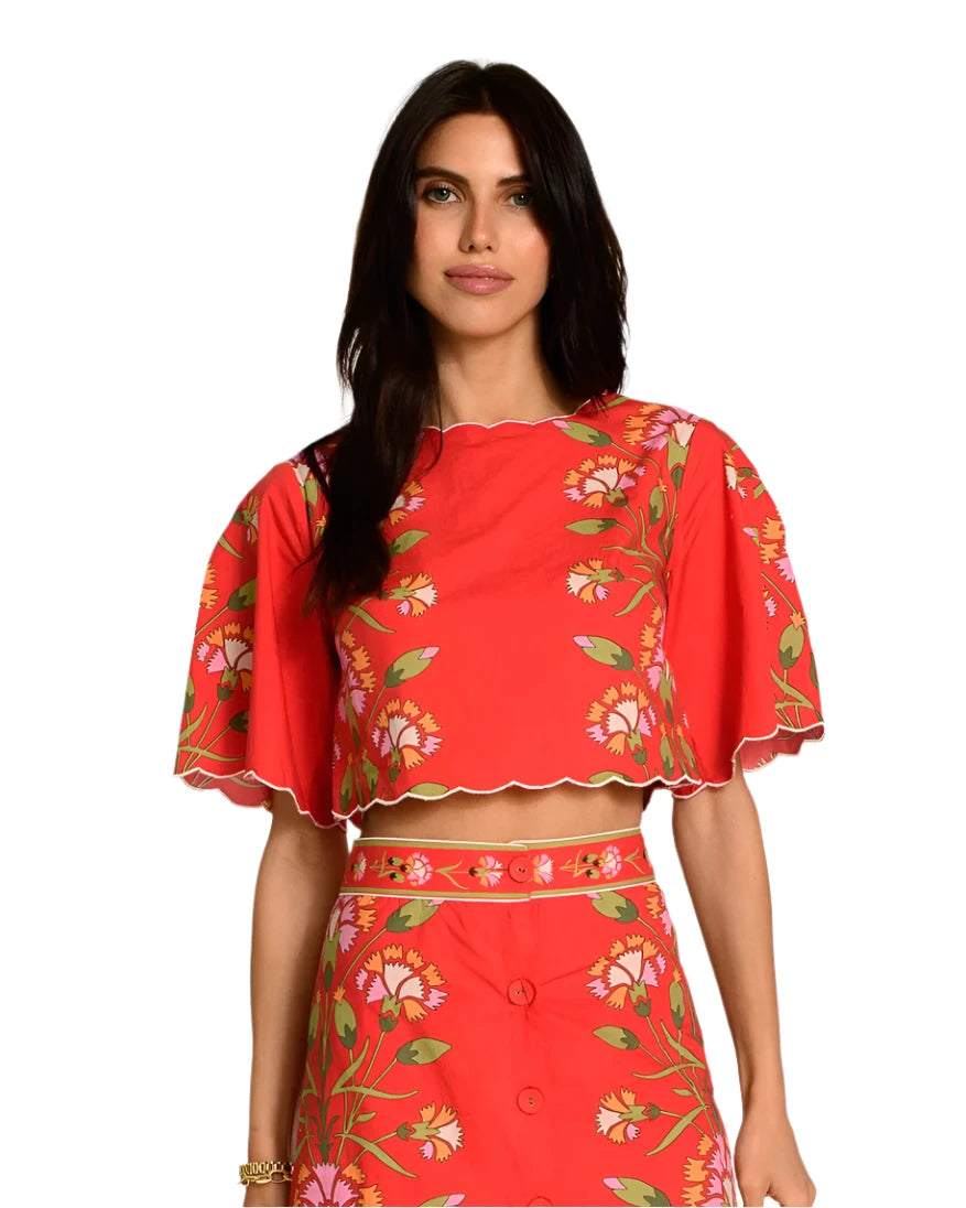 Paloma Top - Indian Flower Poppy