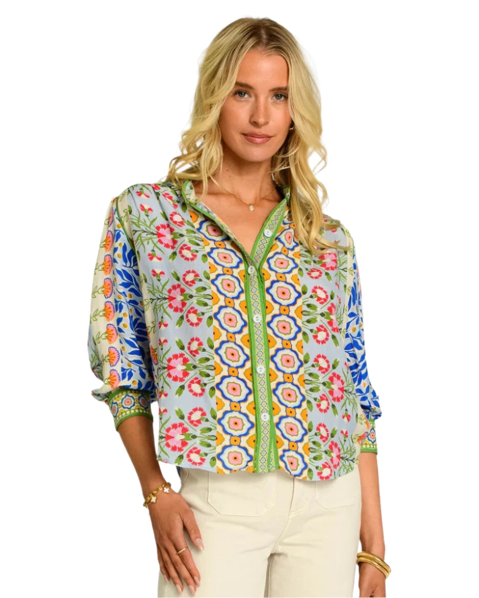 Lucia Top - Spring Mixed Stripe