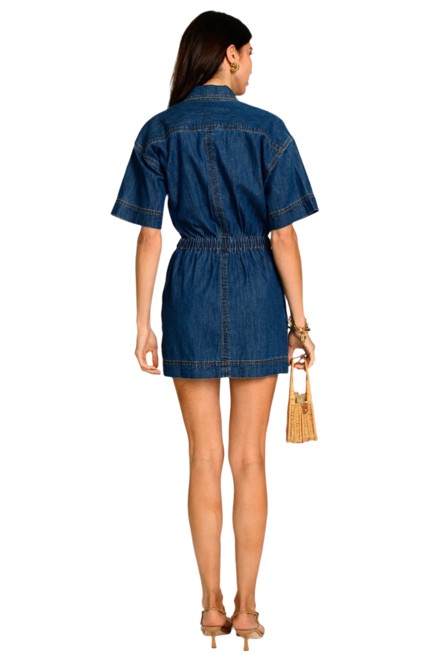 Janie Dress - Denim Dark Wash