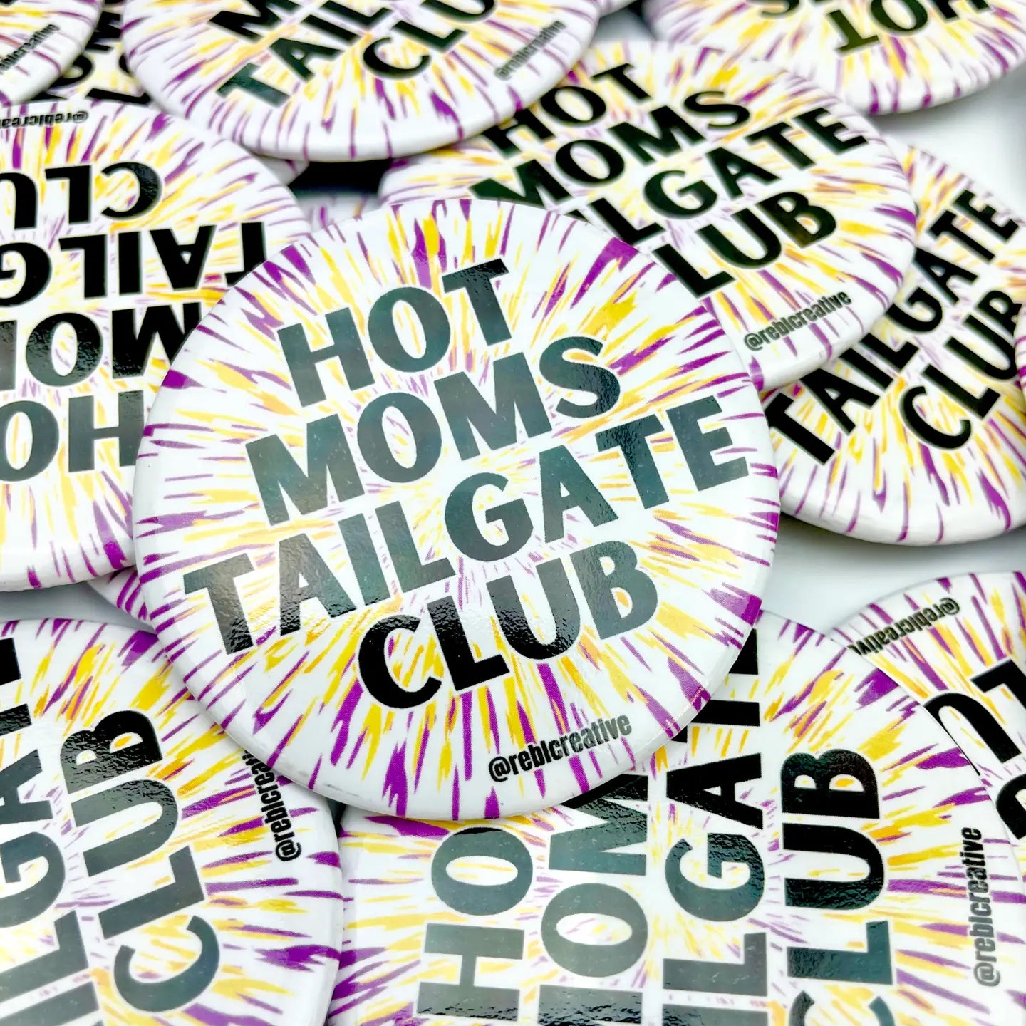 Hot Moms Game Day Button