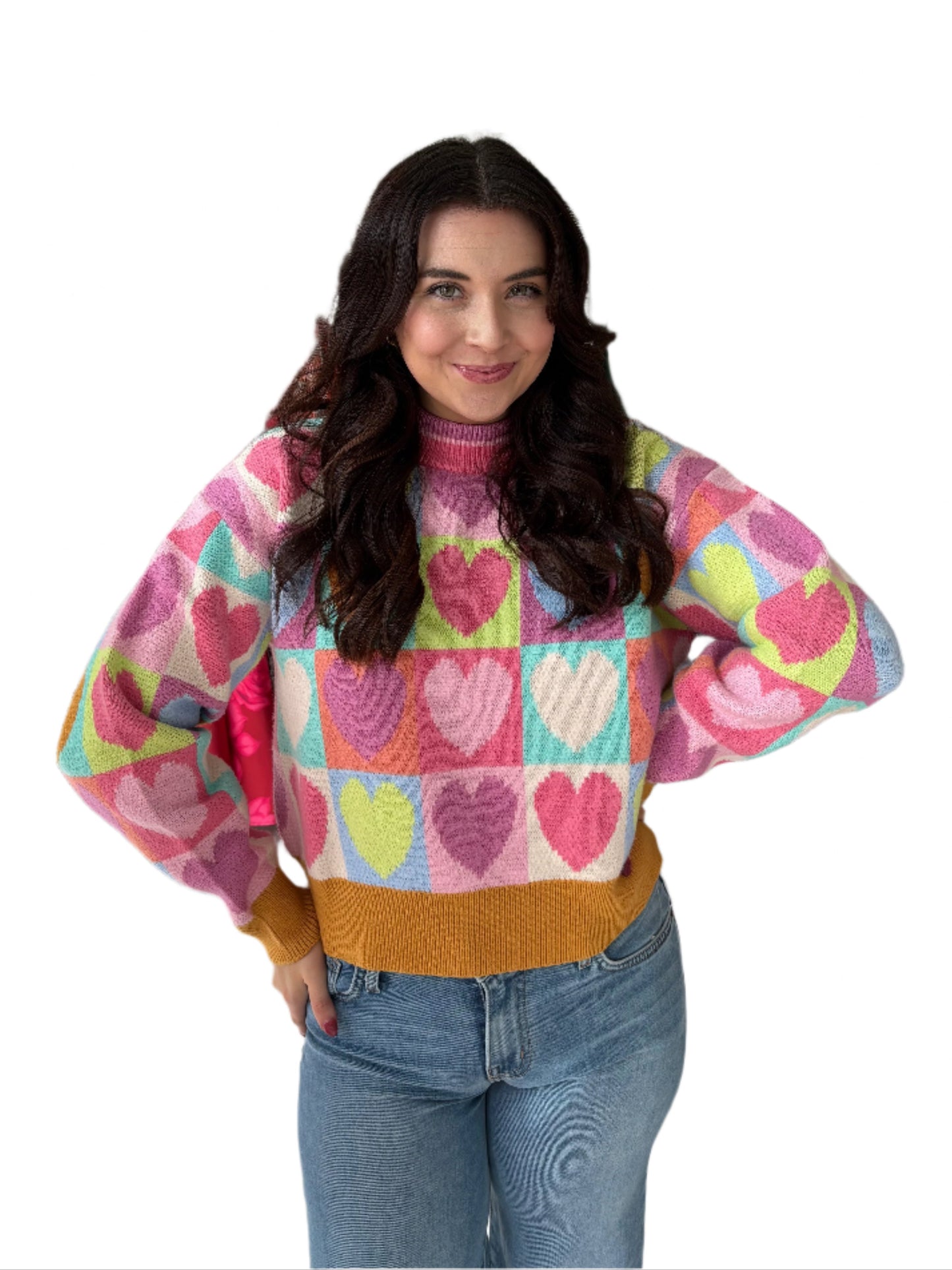 Heart Sweater - Pink