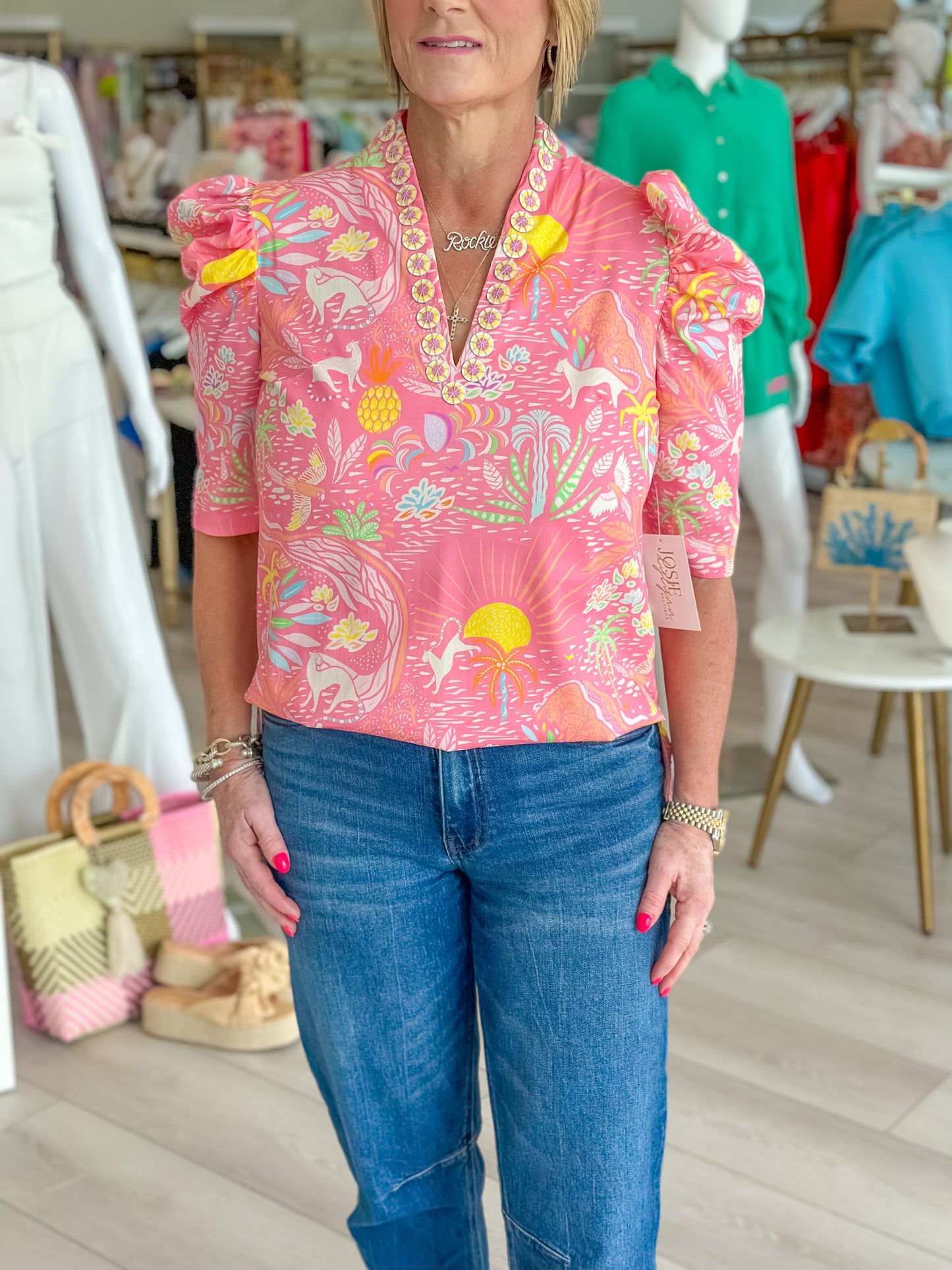 Natalie Top - Whimsical Island Sunrise