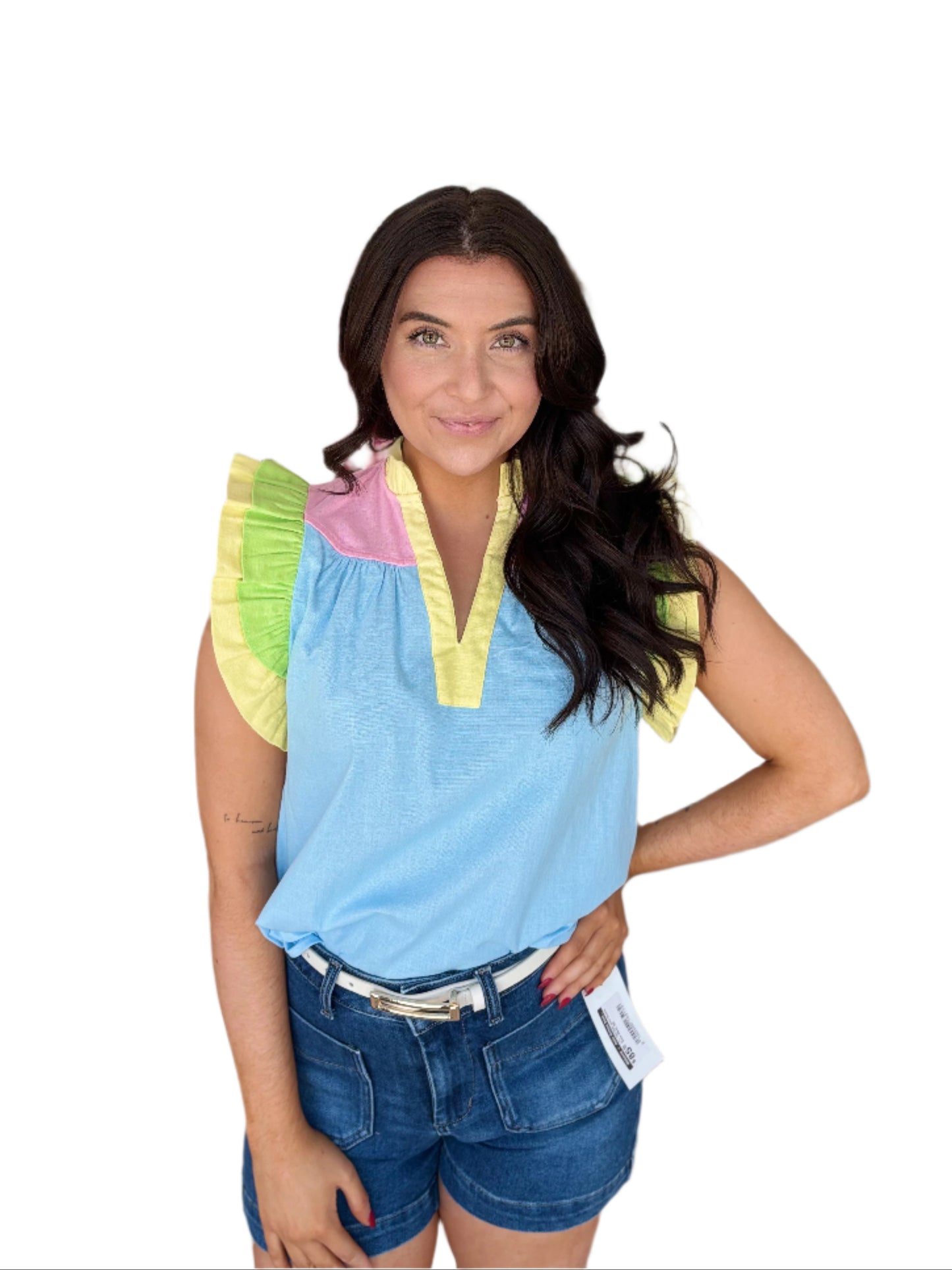 Darby Top - Light Blue