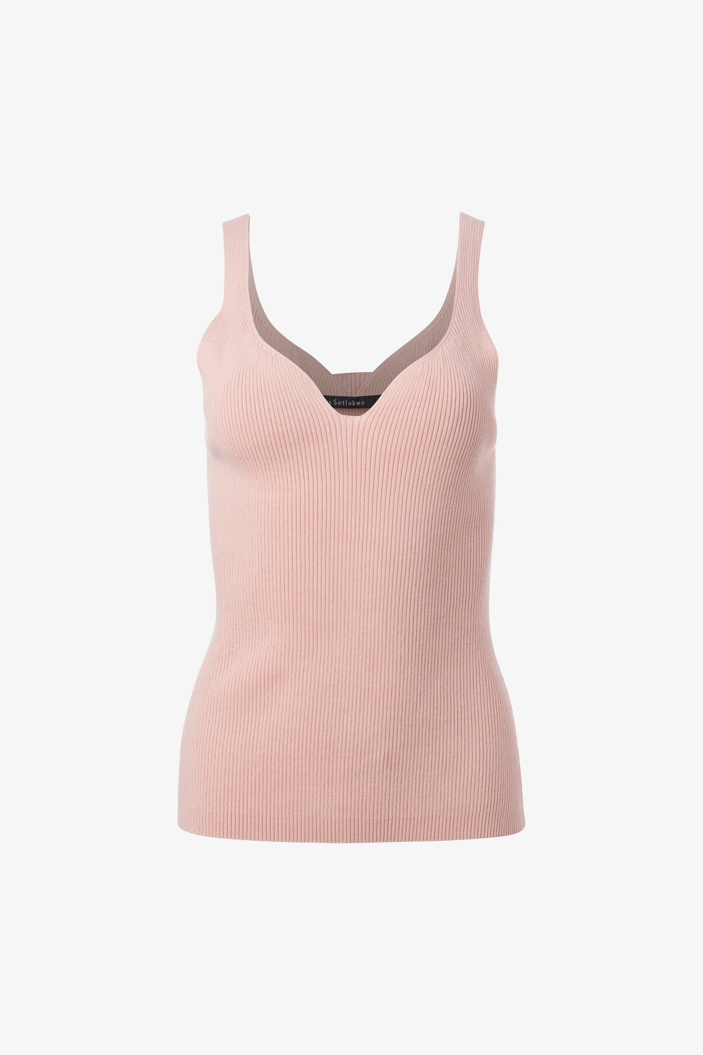 Heart Shape Neck Line Top -Peach