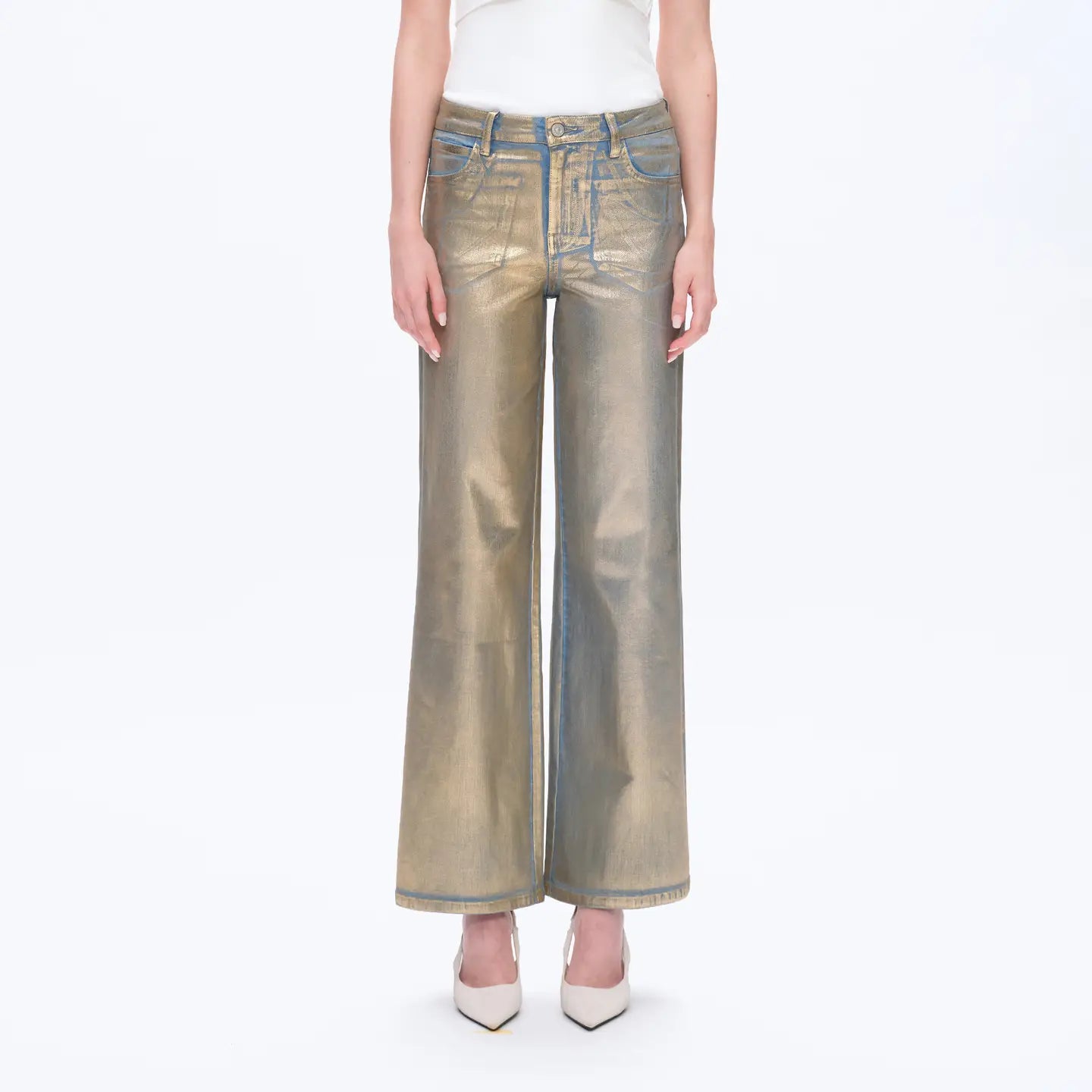 Gold Metallic Jeans