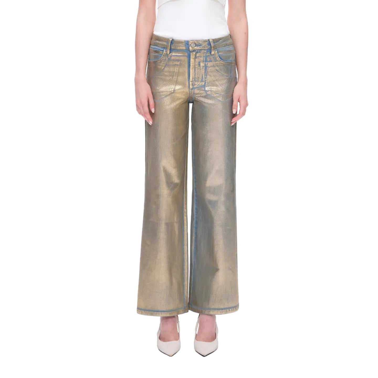 Gold Metallic Jeans