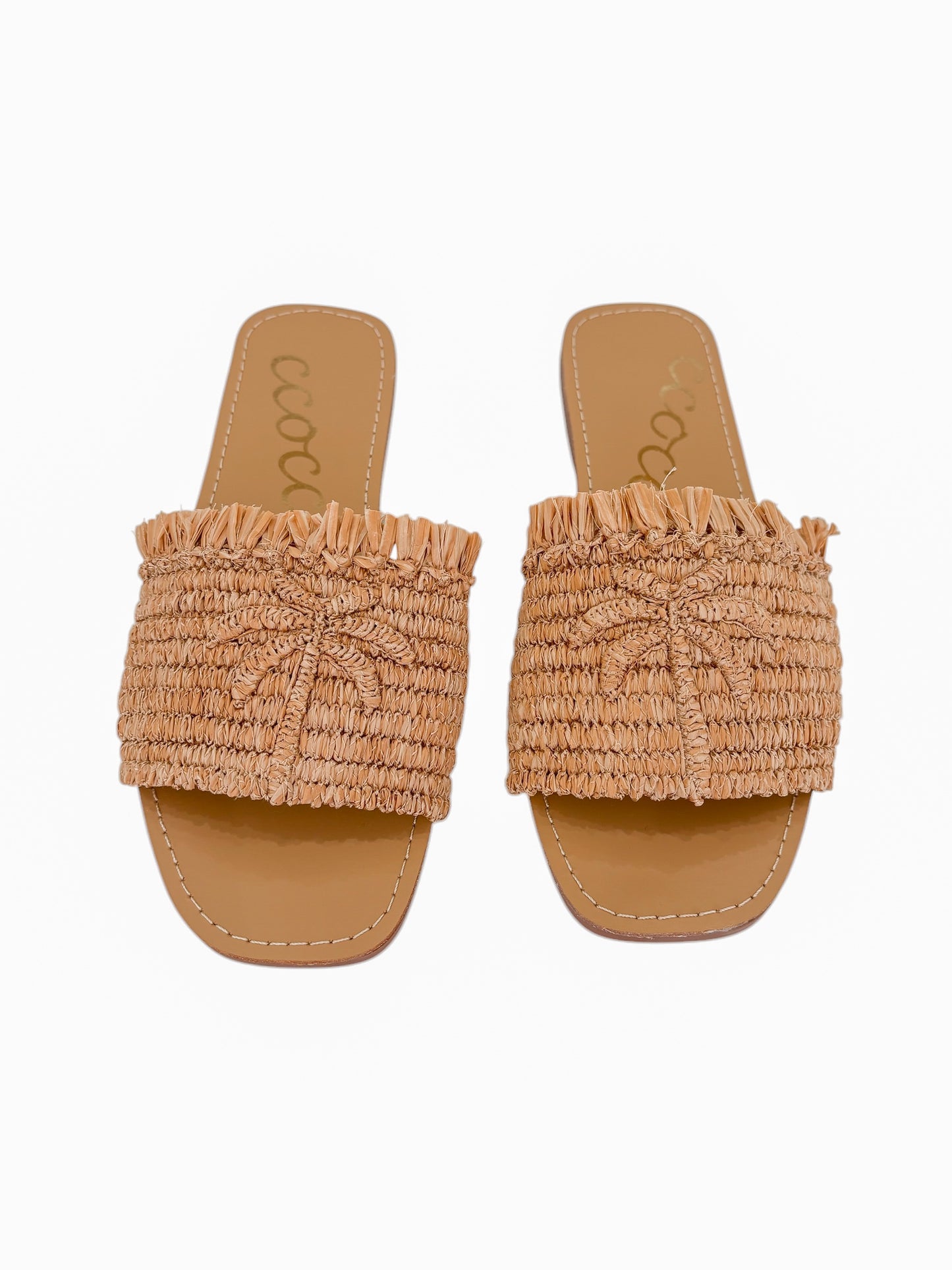 Sandy Palm Tree Sandal - Camel