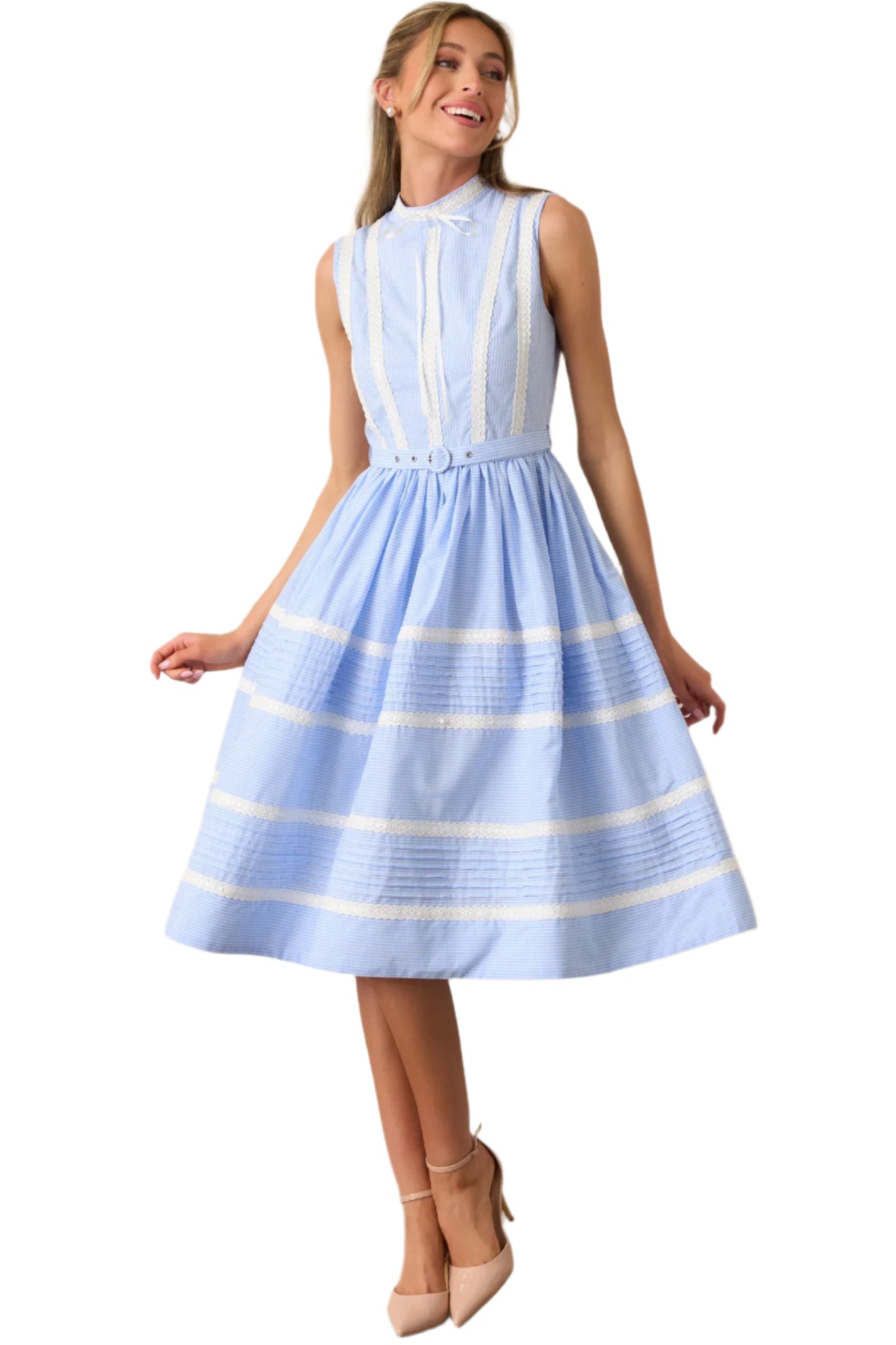Prosperina Emma Ribbon Trim Dress