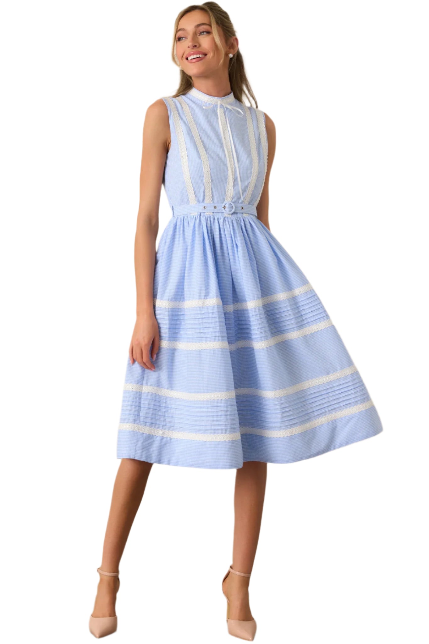 Prosperina Emma Ribbon Trim Dress
