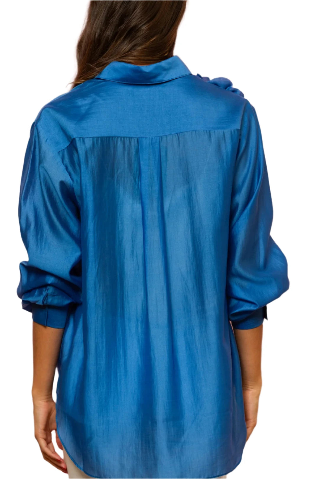 Flower Applique Top - Blue