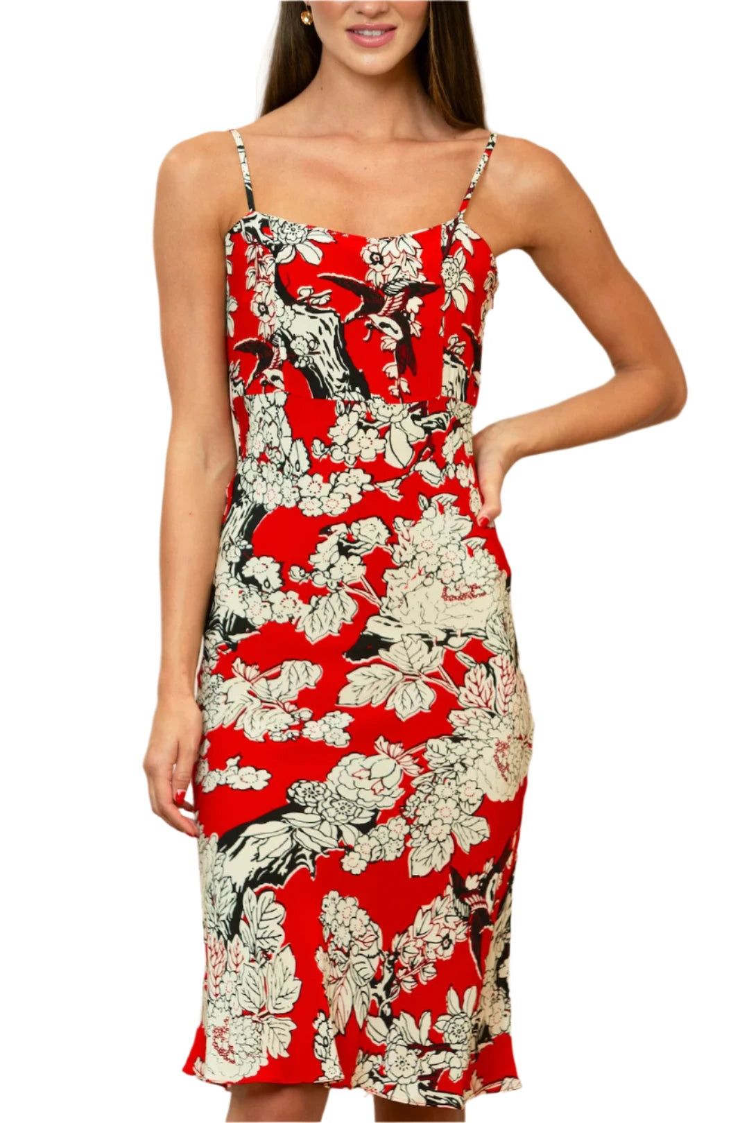 SS25D158 Dress - Red