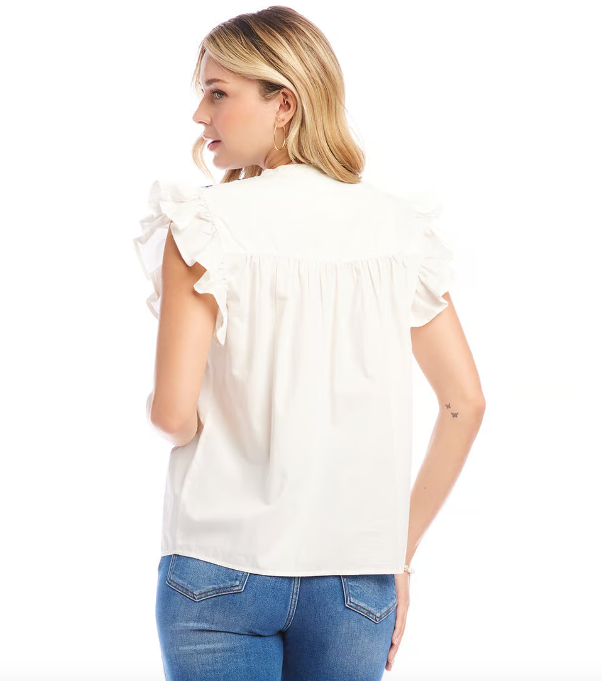 Embroidered Top - White