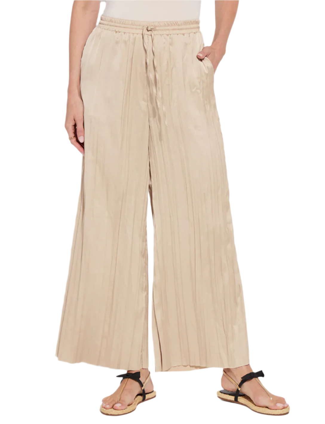 The Packable Pleated Palazzo Pant - Chablis
