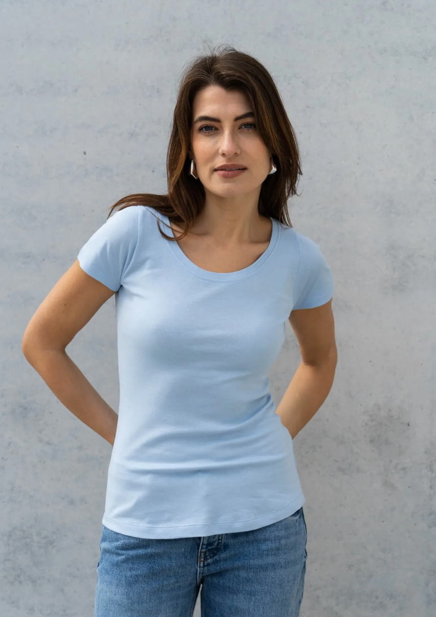 Short Sleeve Scoop Neck T-Shirt