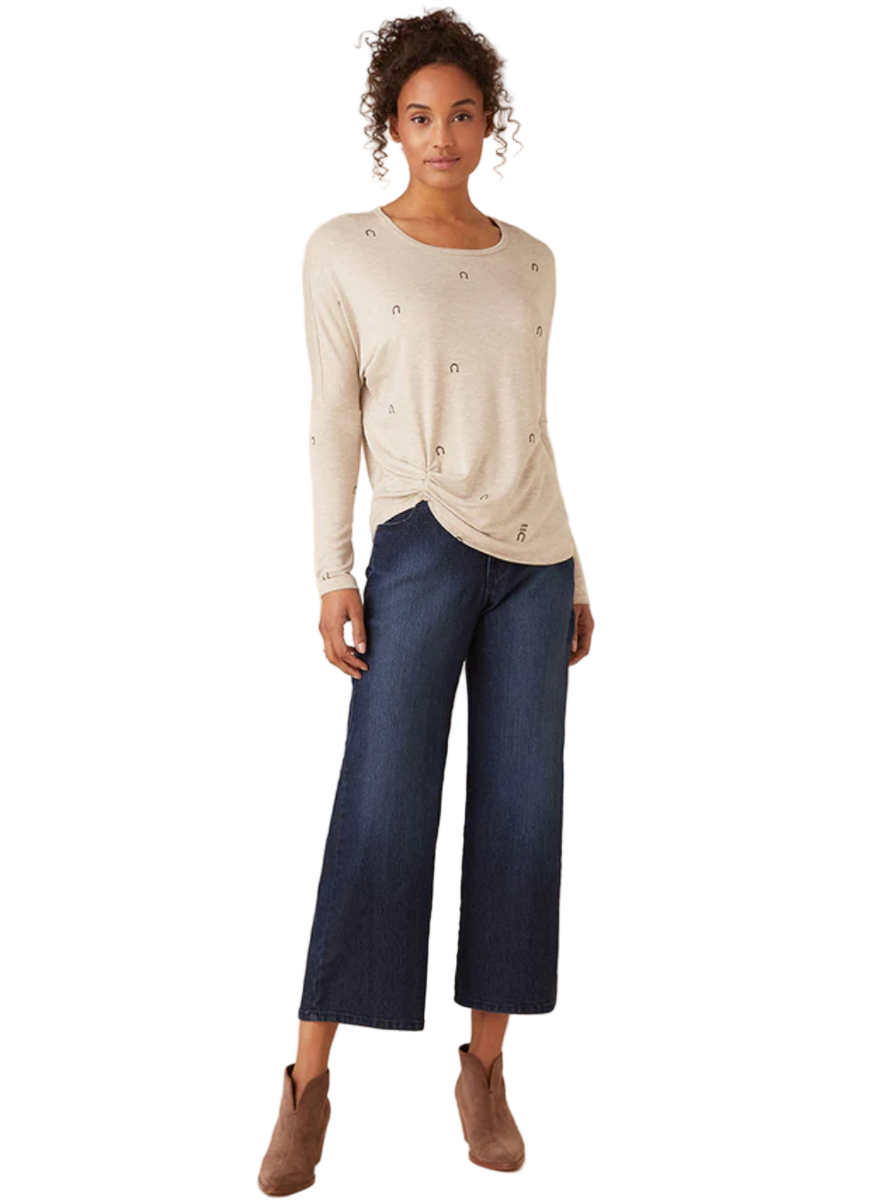 Wide Leg Cropped Jeans