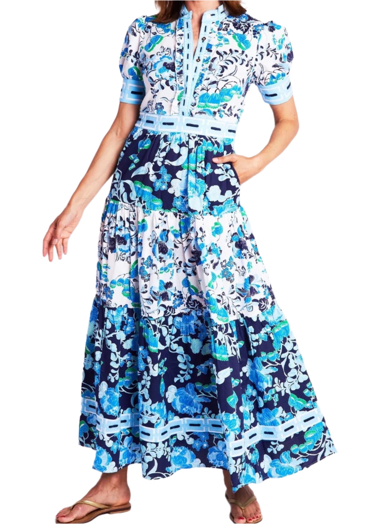 CKB Annabelle Dress White/Blue