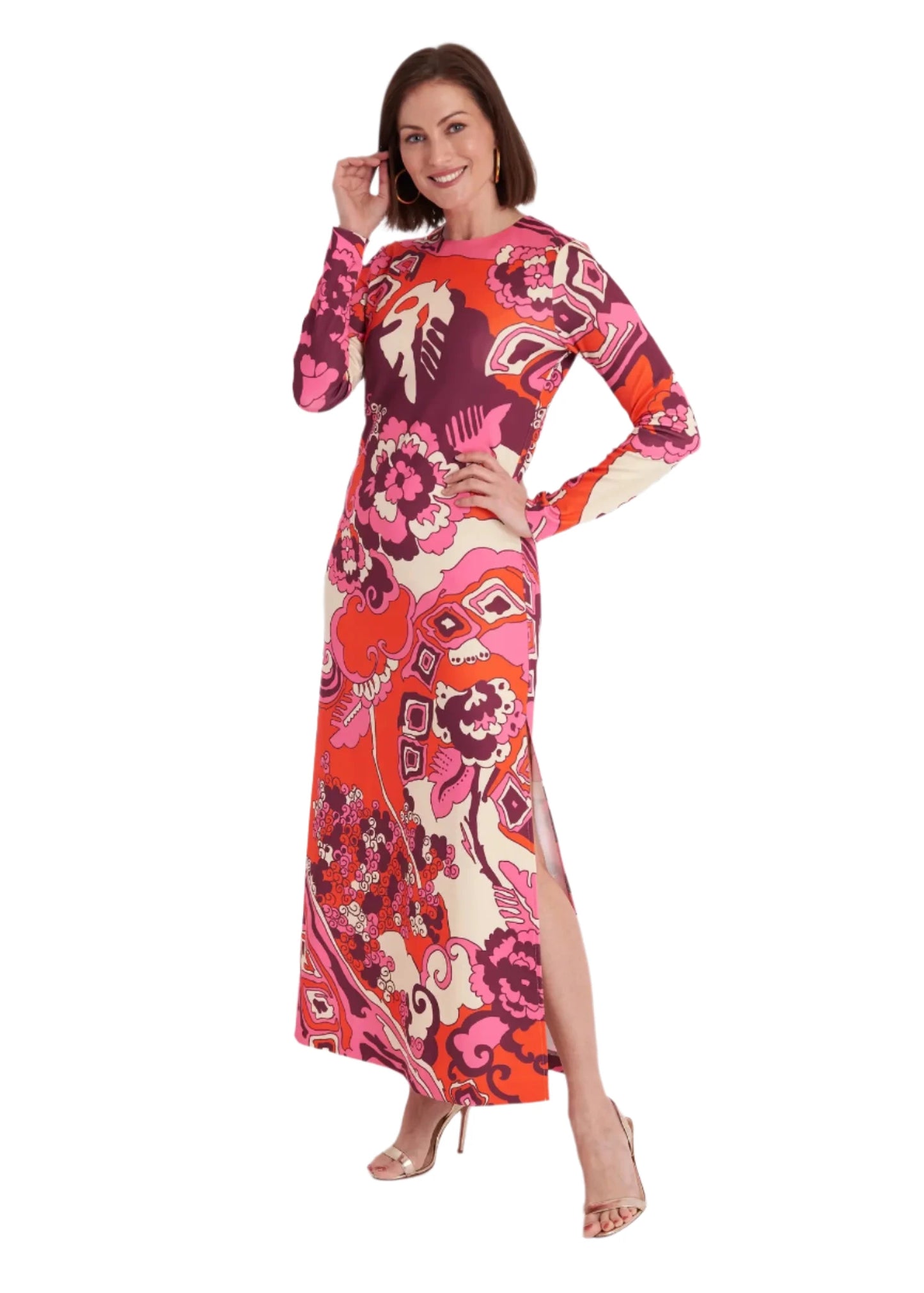 CKB Ashton Dress Whirlwind Plum