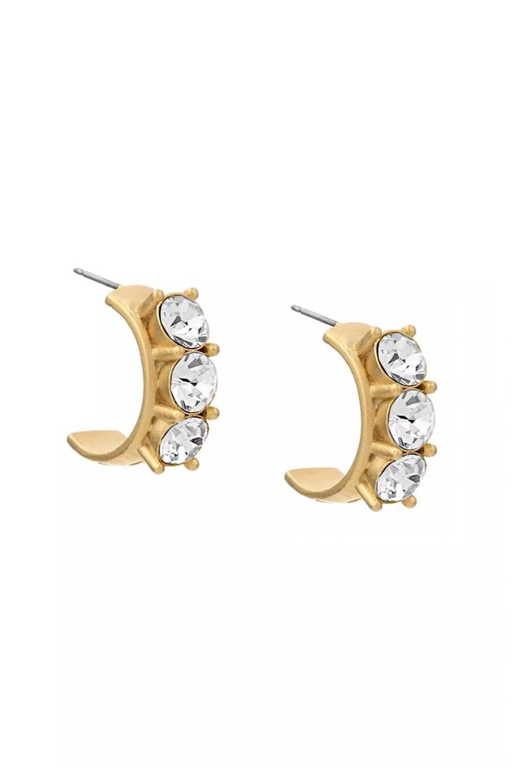 FK Austrian Gold Huggie Earrings
