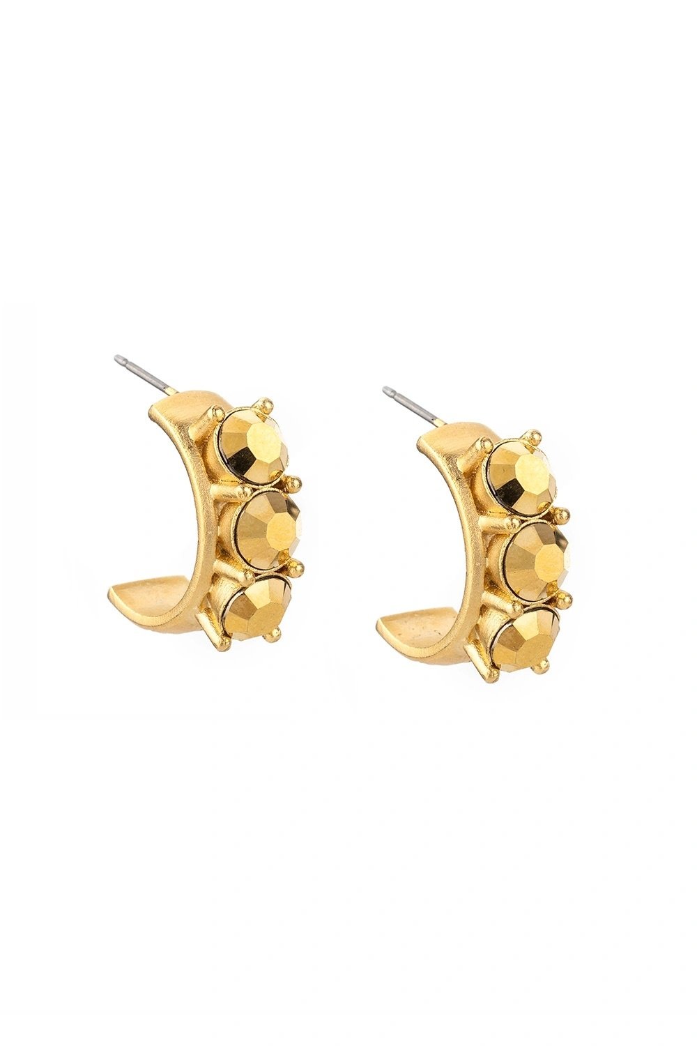 FK Austrian Gold Huggie Earrings