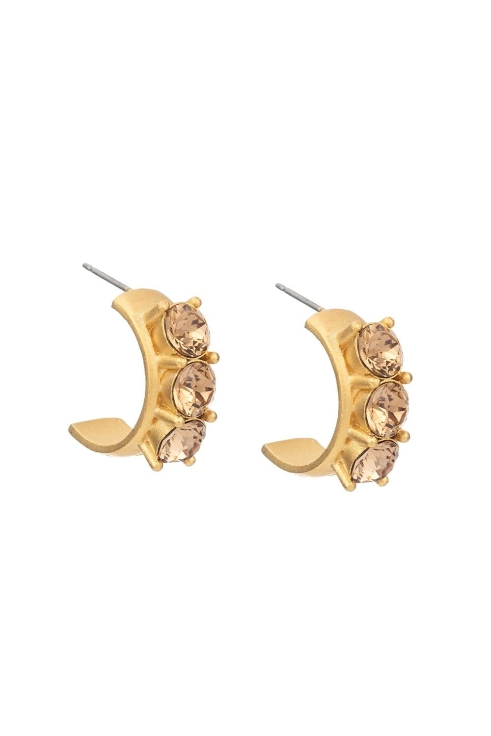FK Austrian Gold Huggie Earrings