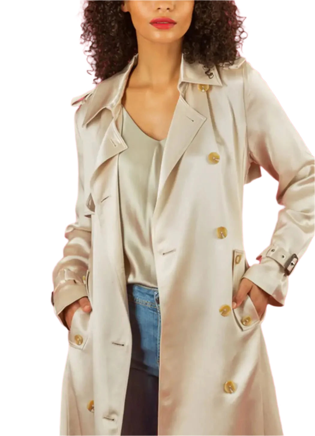 JLC SS23J2100A Trench Coat Champagne