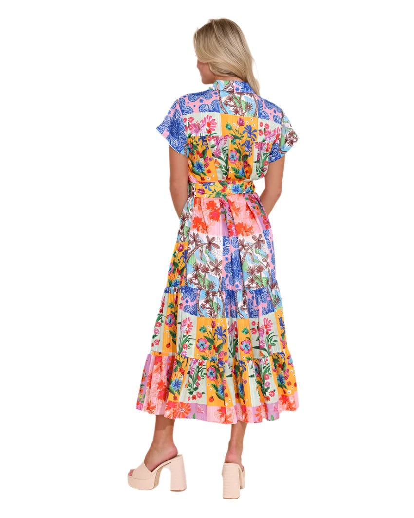 Rachel Dress - Floral Sketch