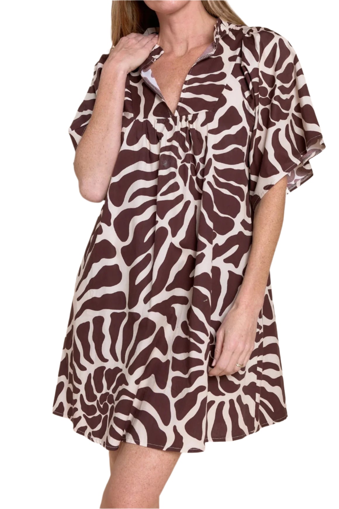 SOF Nicola Dress Seashell Marrone O/S