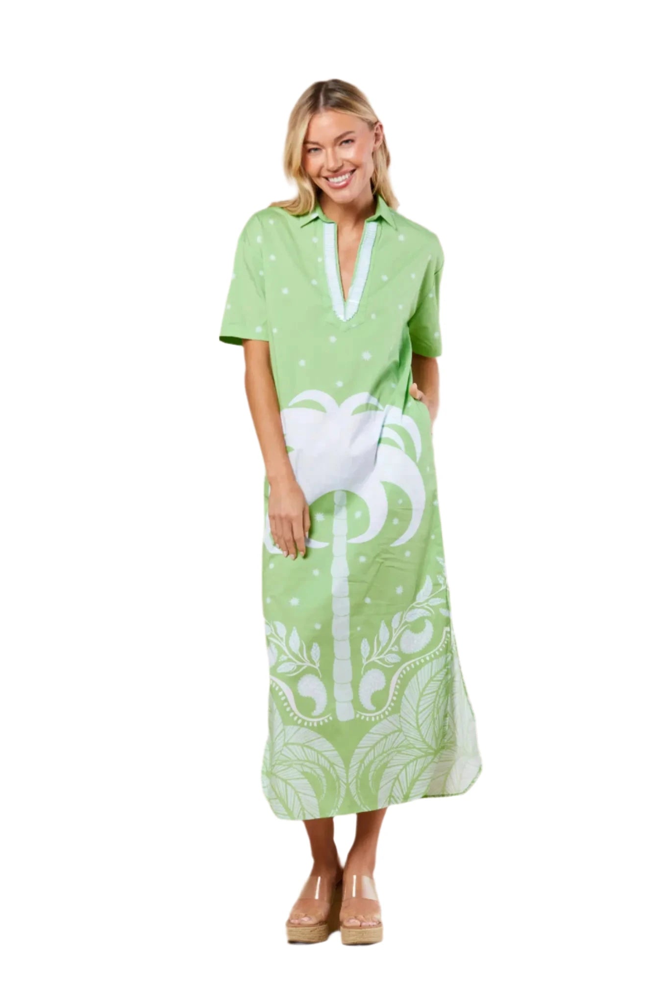 SF Reese Dress Celedon Palmetto
