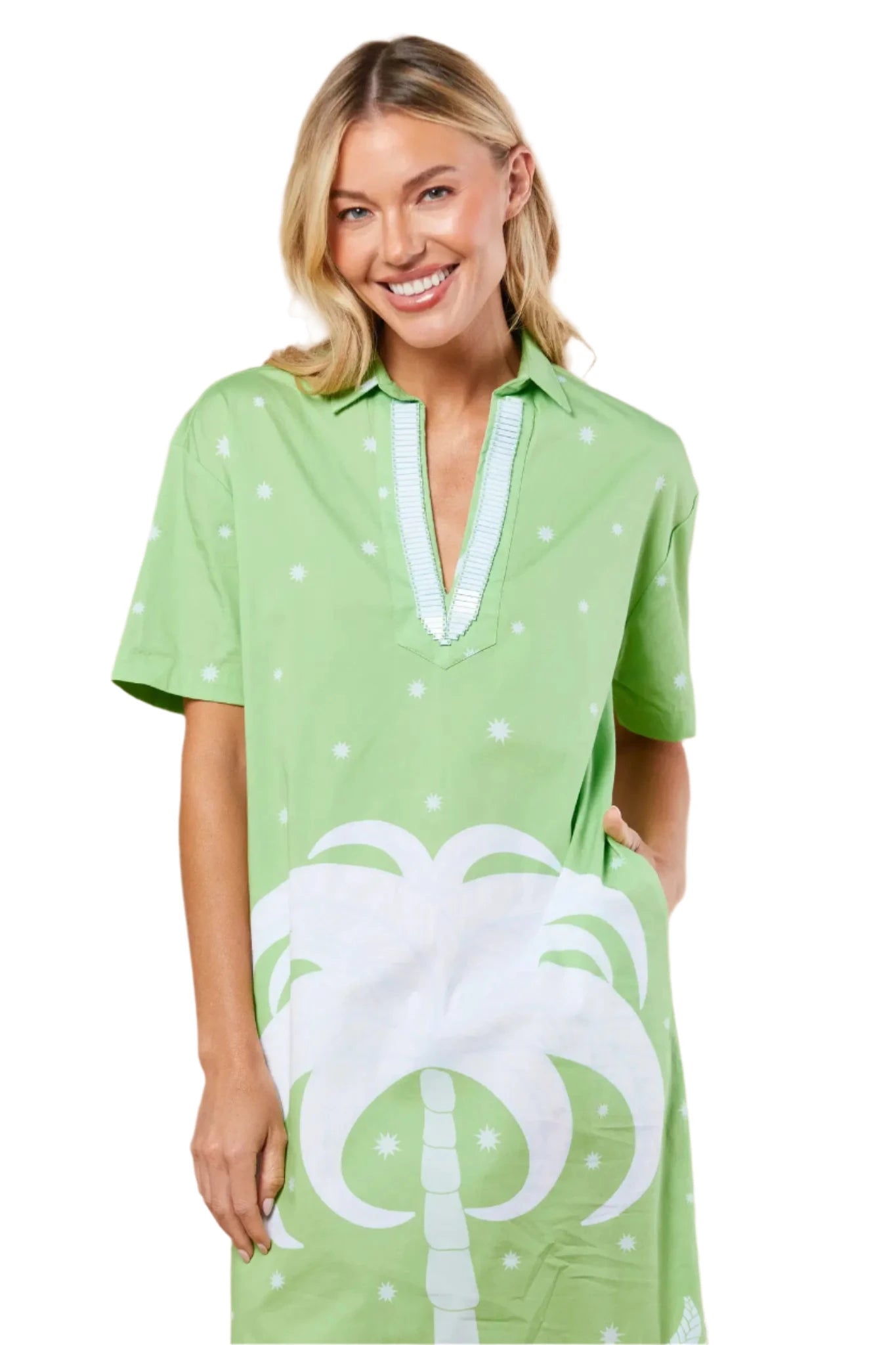 SF Reese Dress Celedon Palmetto