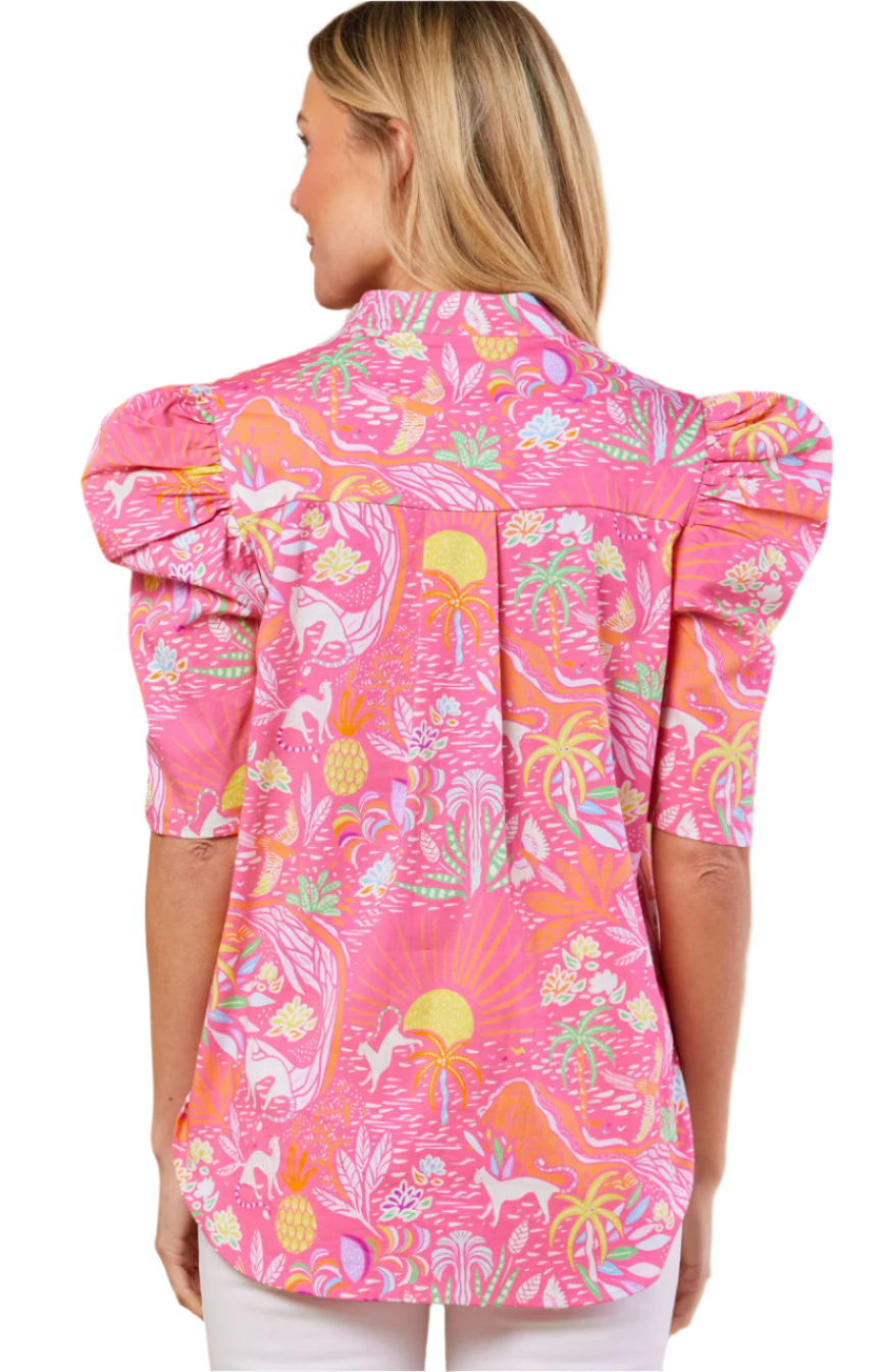 SF Natalie Top Whimsical Island Sunrise