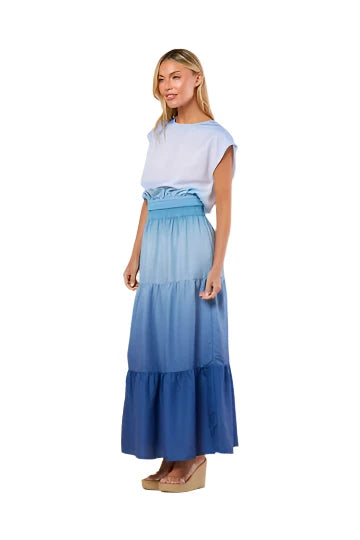 Gardenia Ombre Skirt Seaglass