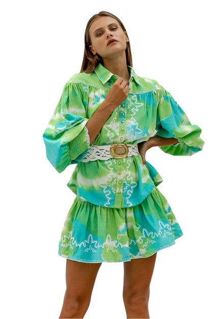 JM Lelya Skirt Green/Aqua O/S