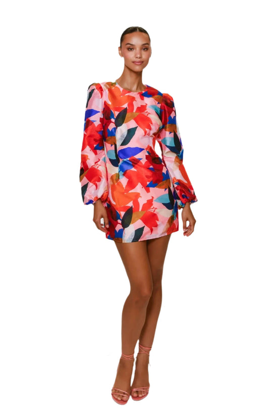 HUT Carolyn Dress Coal Papier Mache Floral