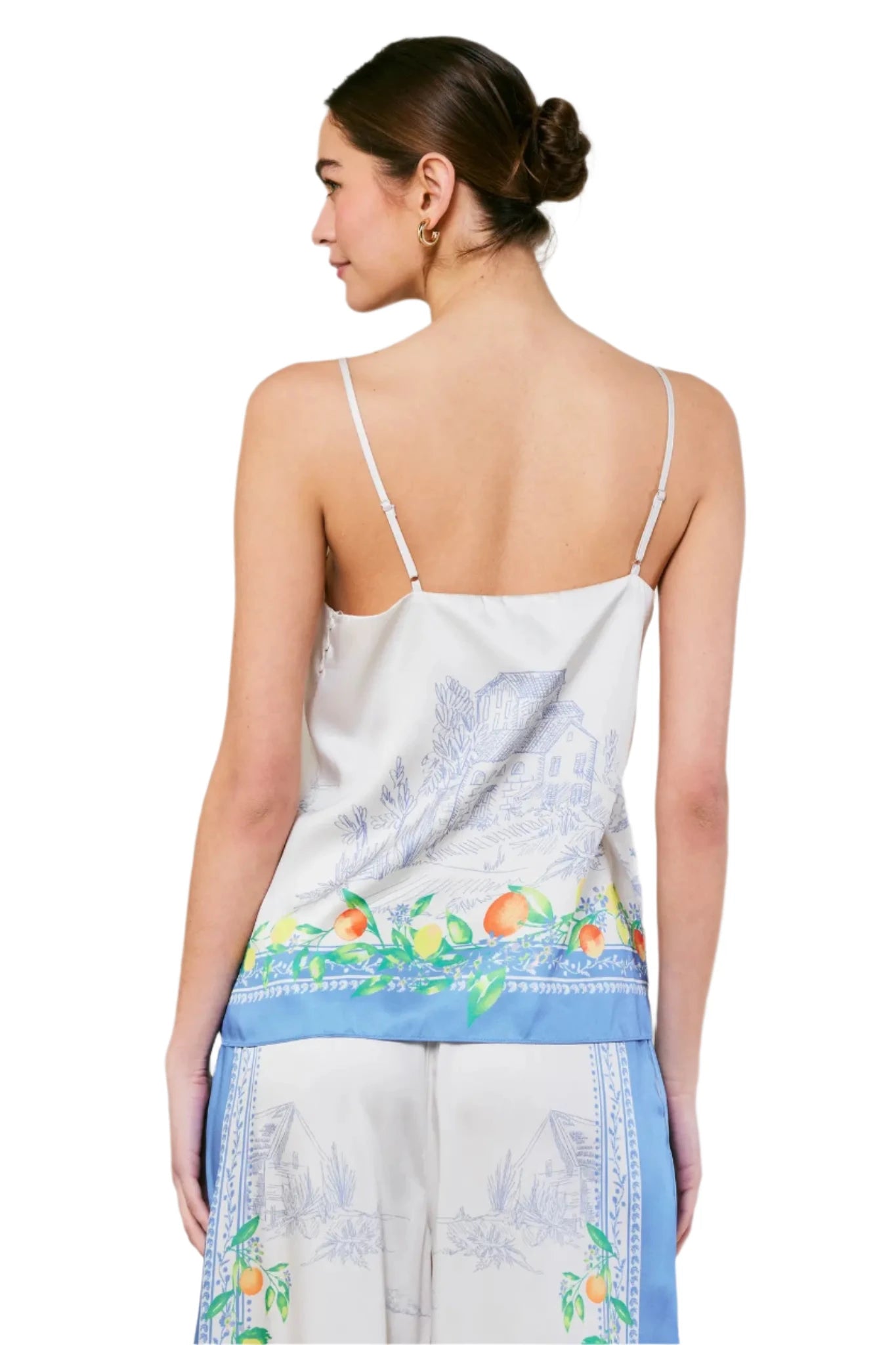 Lemon Garden Cami Top Blue
