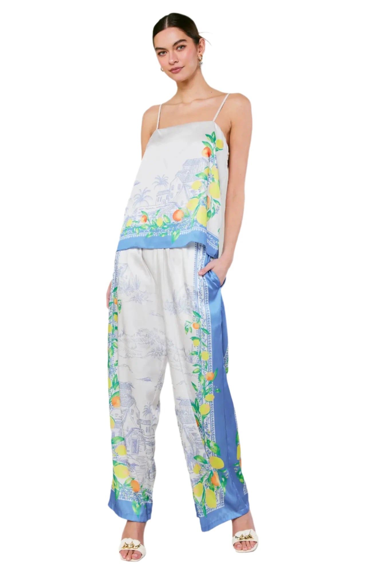 Lemon Garden Pants Blue