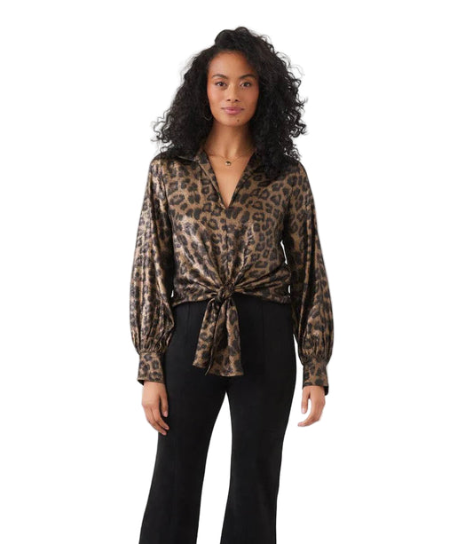 Tie-Front Top - Leopard