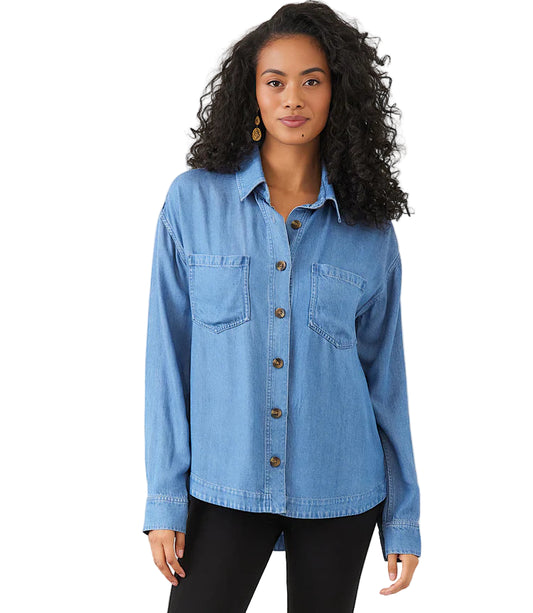 Soft Denim Shirt Jacket