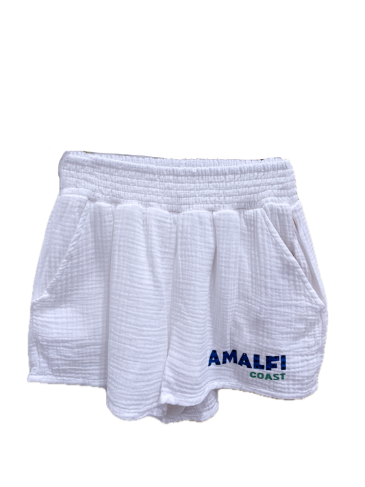 Amalfi Jet Setter Gauze Shorts - White
