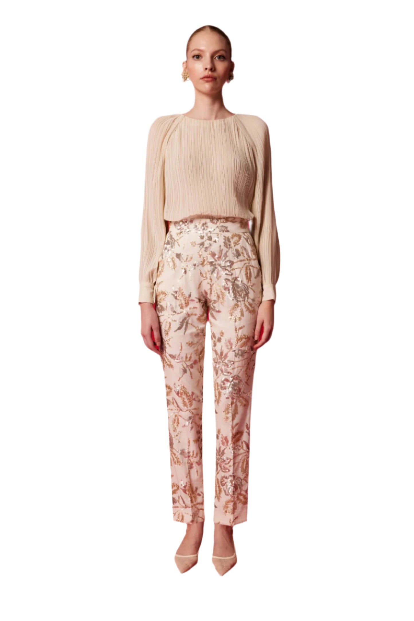 Blouse with Trousers - Ecru