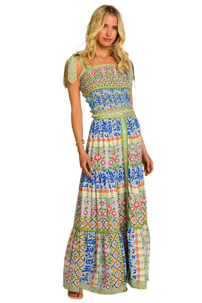 Mae Skirt - Spring Mixed Stripe
