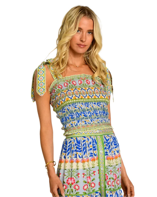 Delphine Top - Spring Mixed Stripe