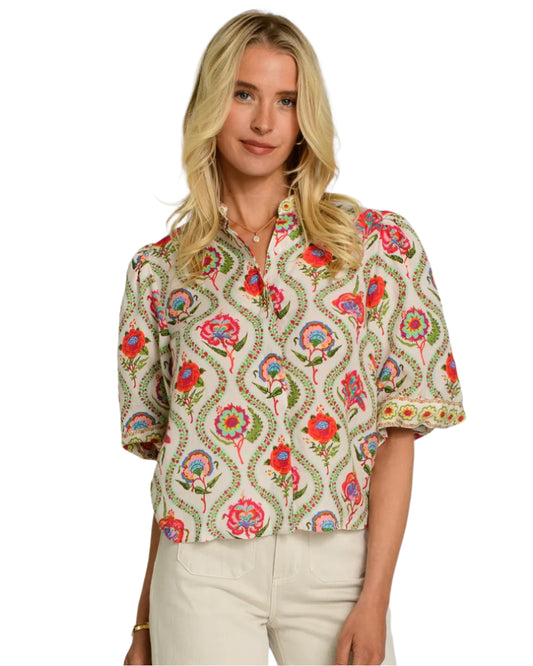 Edie Top - Teardrop Floral